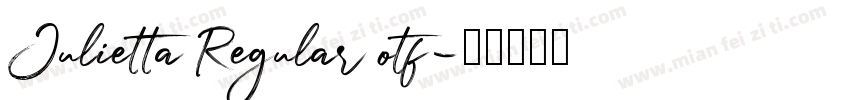 Julietta Regular otf字体转换